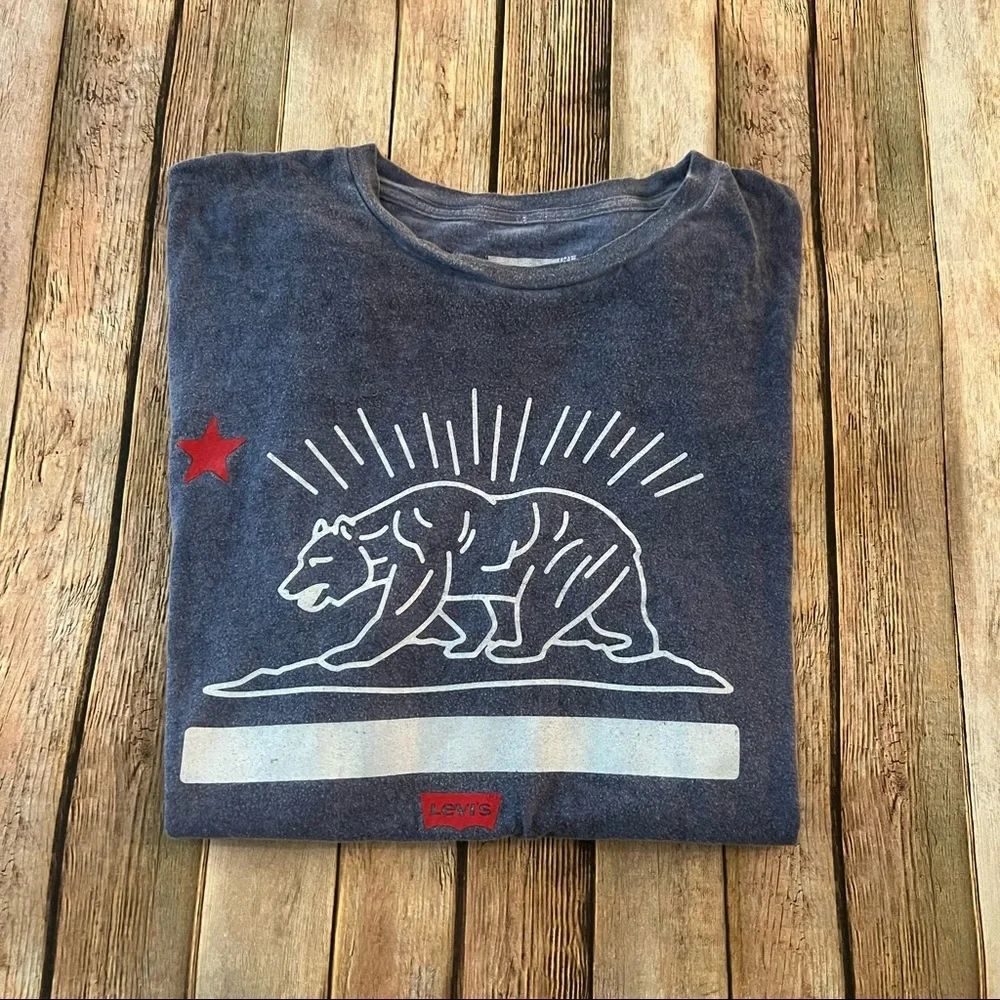 Levi’s State of California flag mens short sleeve graphic tee shirt | size M